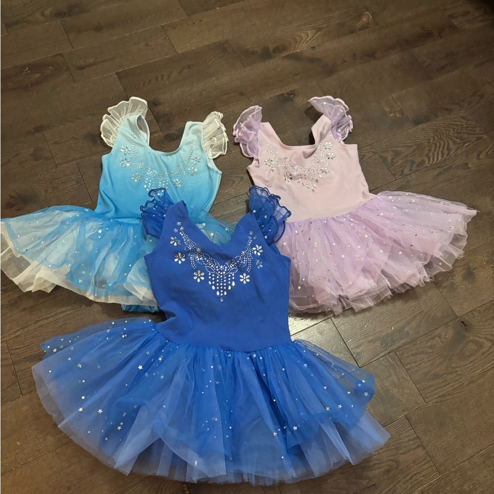 Sparkling girls dace ballet Set - light blue, dark blue Purple 4t - Picture 8 of 8